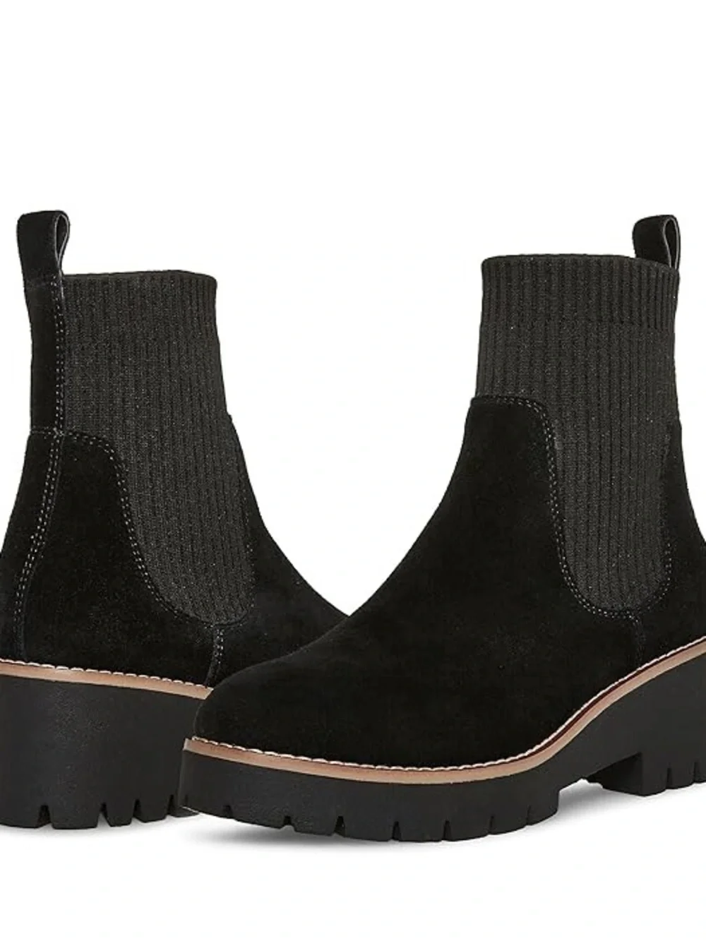 Blondo “Darren” Sllip-On Chelsea Boots in Waterproof Black Suede